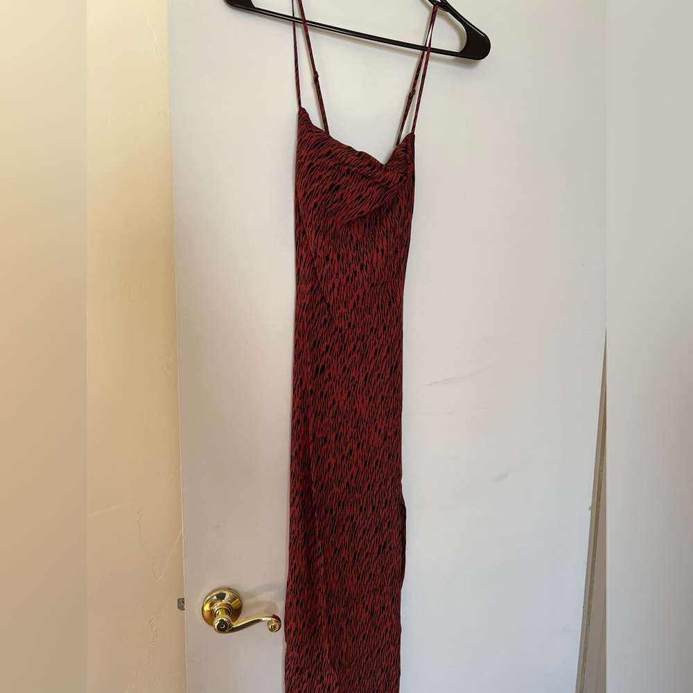 Leith Red and Black Patterned Maxi Dress